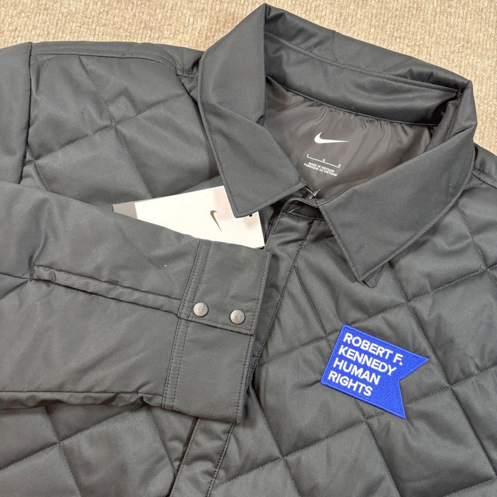 Nike Repel Synthetic Fill Black Jacket RFK Human Rights Men's Size Large NWT - Picture 1 of 9